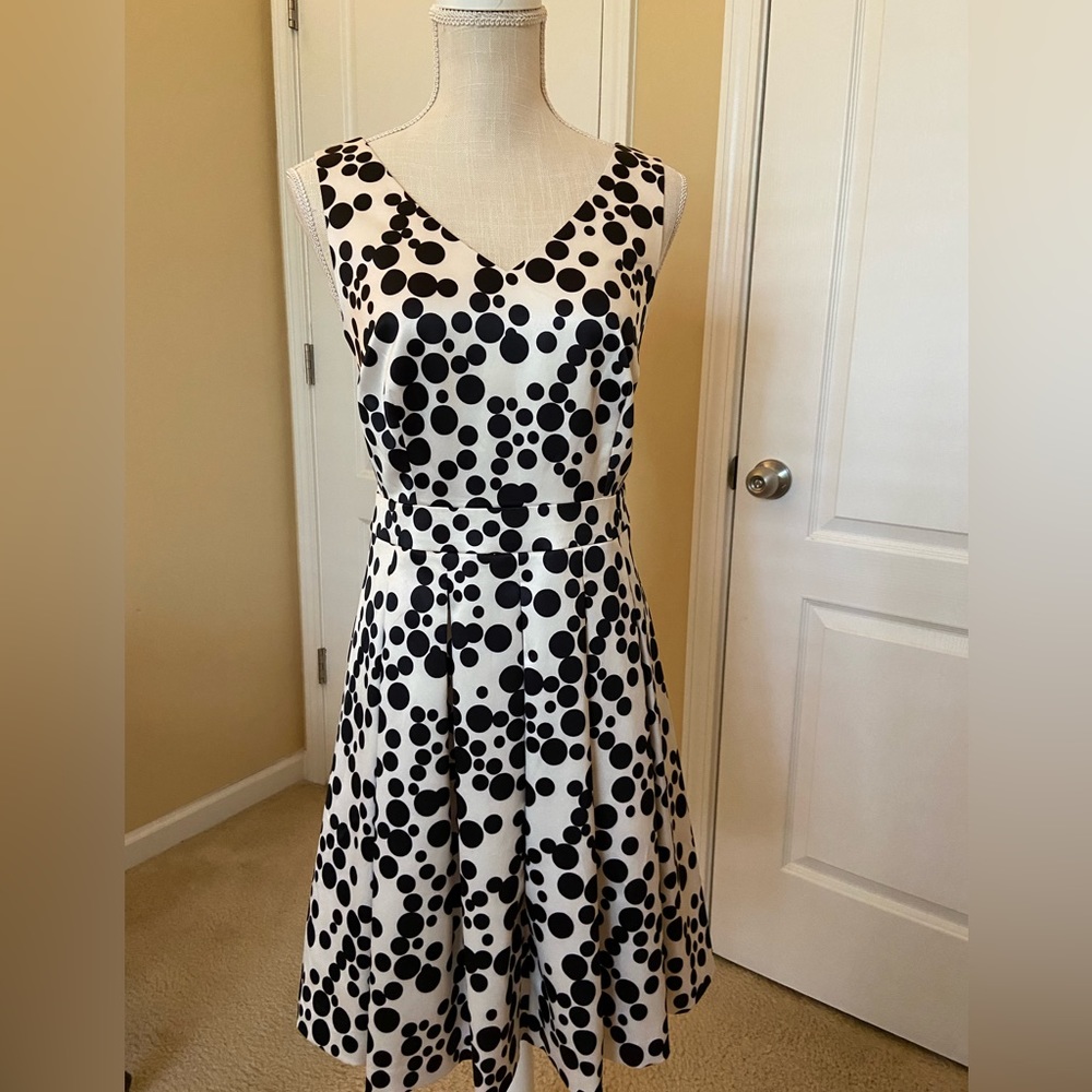 The Limited Black White Polka Dot Cocktail Dress